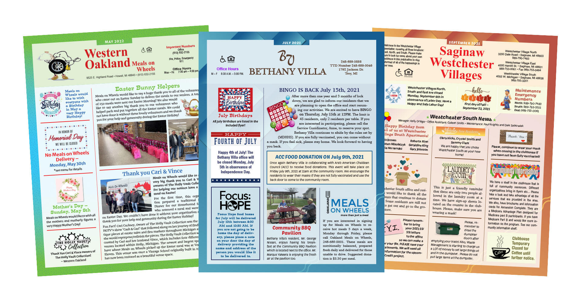 Newsletters We design newsletters that adapt perfectly for print or mobile.